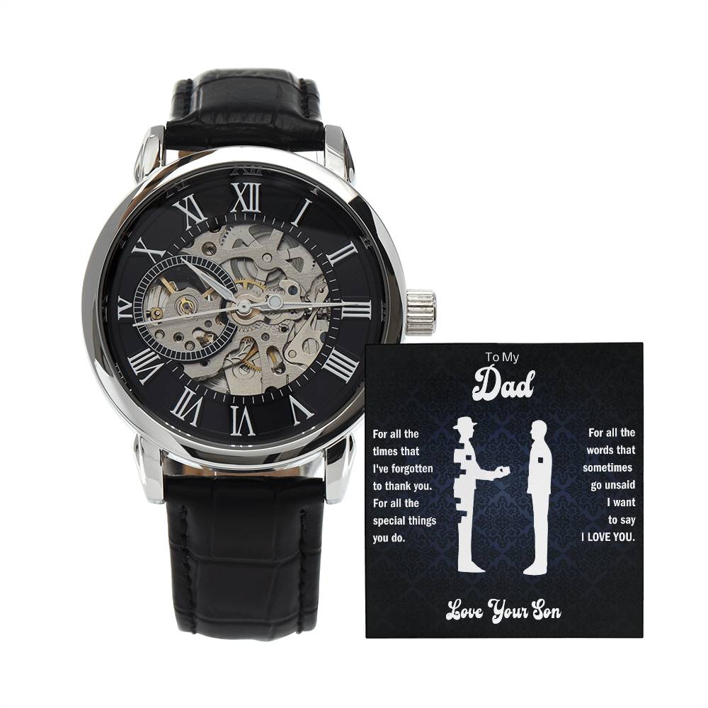 To My dad Openwork Watch